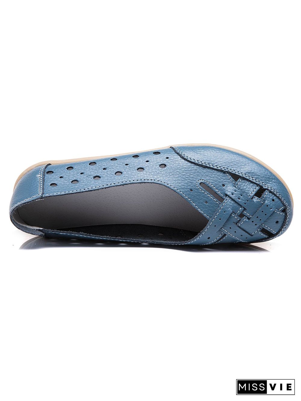 Hollow Leather Soft Sole Shoes