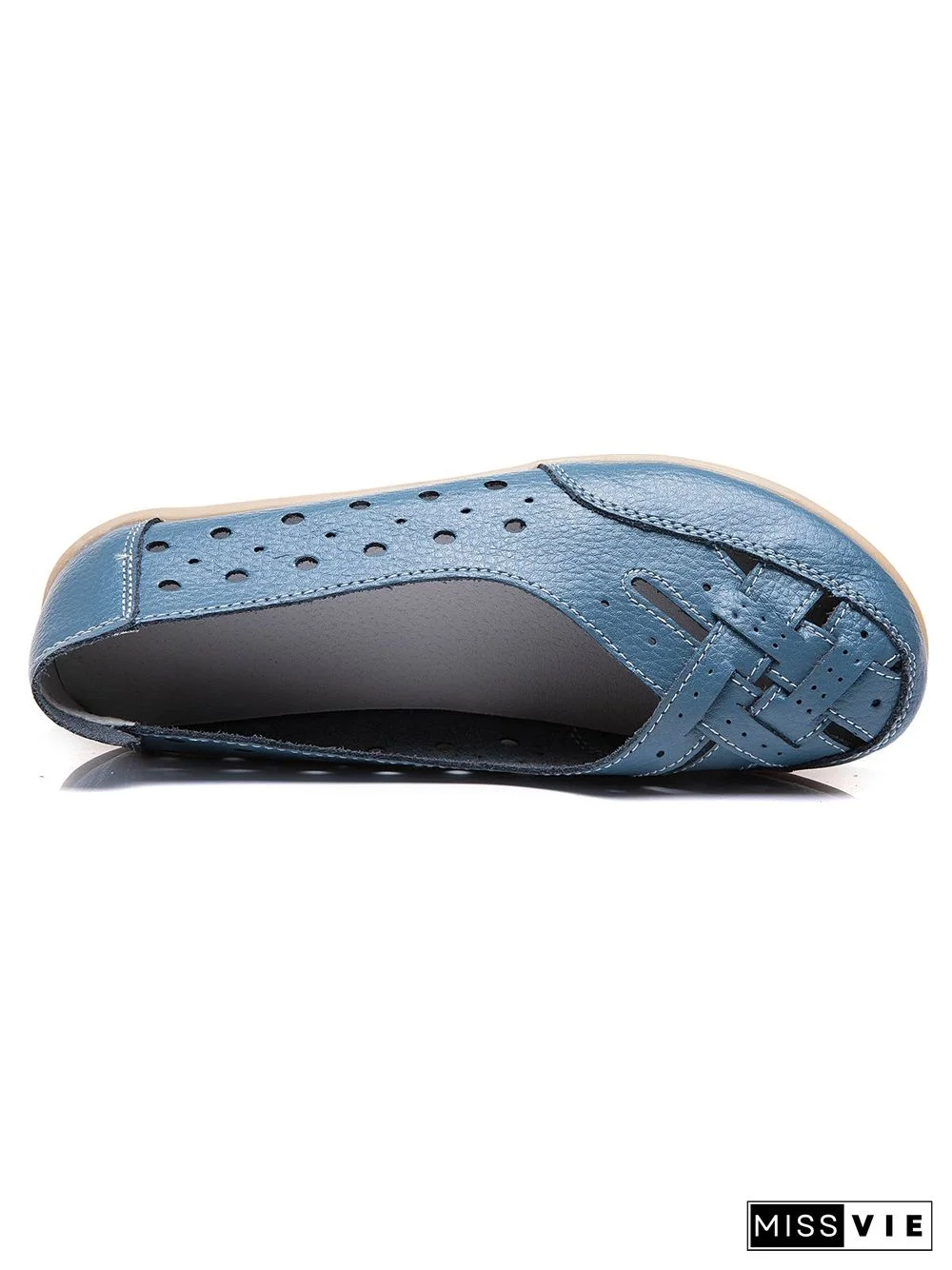 Hollow Leather Soft Sole Shoes