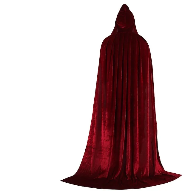 Halloween Cloak Black Red Cloak Witch Wizard Children Adult Gold Velvet Cloak socialshop