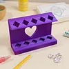 Support de rangement &agrave; d&eacute;coupes en forme de c&oelig;ur 10 fentes, stylo &agrave; peinture multicolore et pince &agrave; pince pour l&rsquo;organisation du bureau de loisirs cr&eacute;