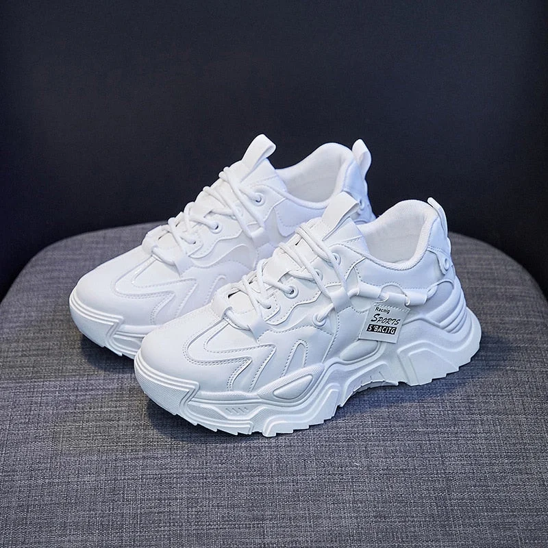 Sneakers for Women with Free Shipping 2022 Designer Platform Casual Sports Running Vulcanized White Shoes Female Chunky Sneaker
