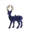 Blue Red White Velvet Elk Christmas Tree Hanging Decor