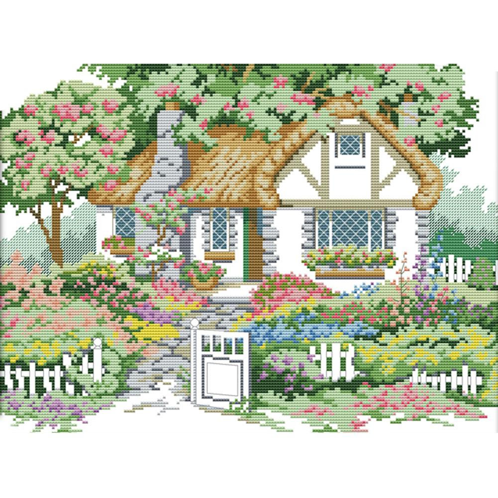 

Spring garden - 14CT Stamped Cross Stitch - 41*32cm, 501 Original