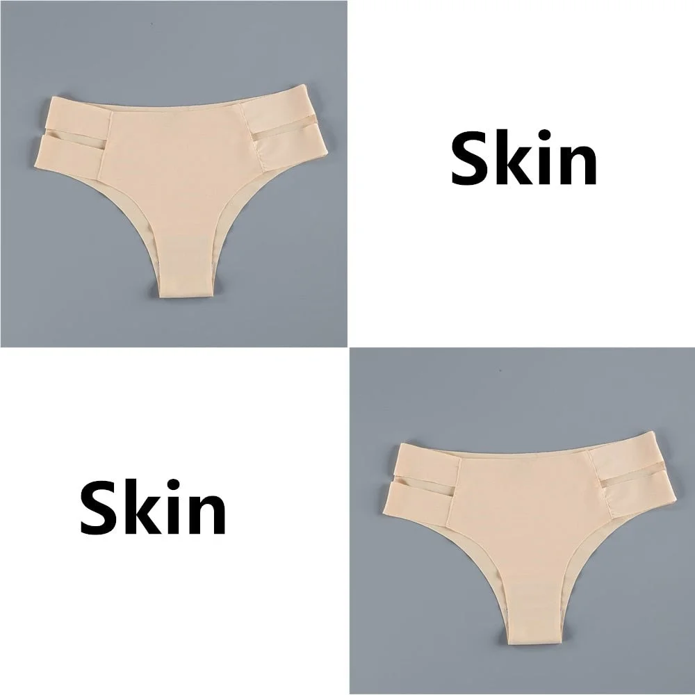 Seamless Women Pantys Girls Thongs Low Waisted Soft Woman Panties Briefs Fashion Solid Colors M-XL Sexy Underpants For Women New