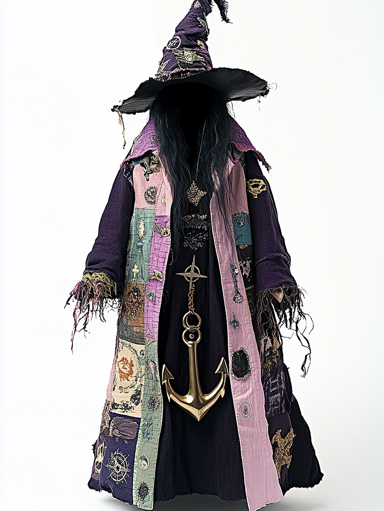 Pirate ship anchor long wizard cape d783
