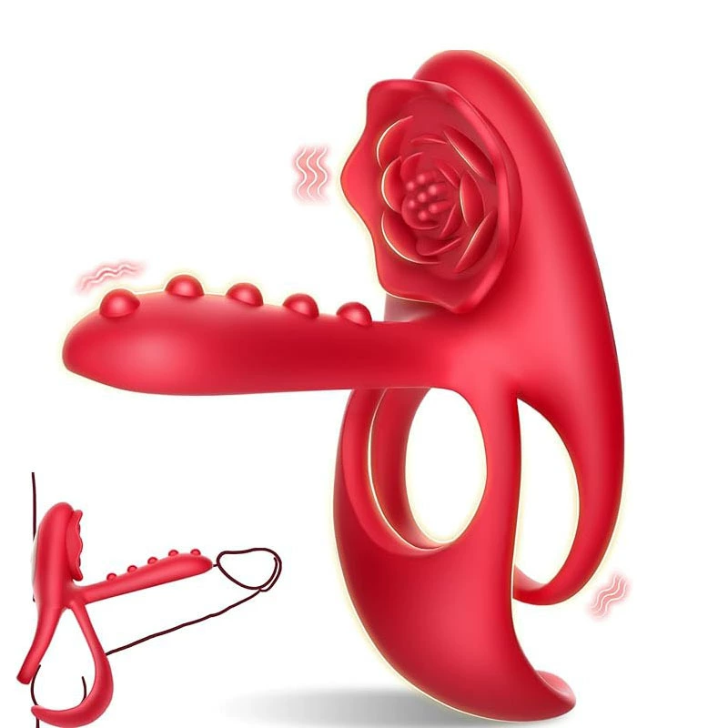 Rose Cock Ring Testicle G-spot Clit Tickler Sex Toys For Couples - Rose Toy