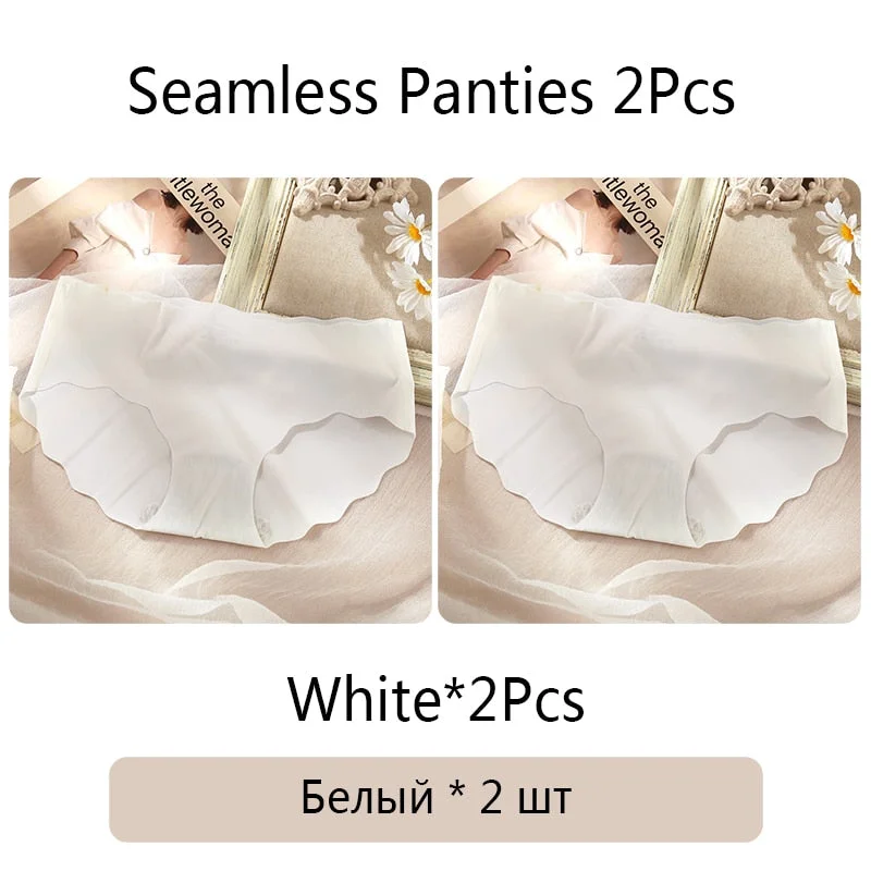 FINETOO M-XL Seamless Underwear Low Waist Solid Color Panties Women Rippled Underpants Girls Briefs Smooth Panty Female Lingerie