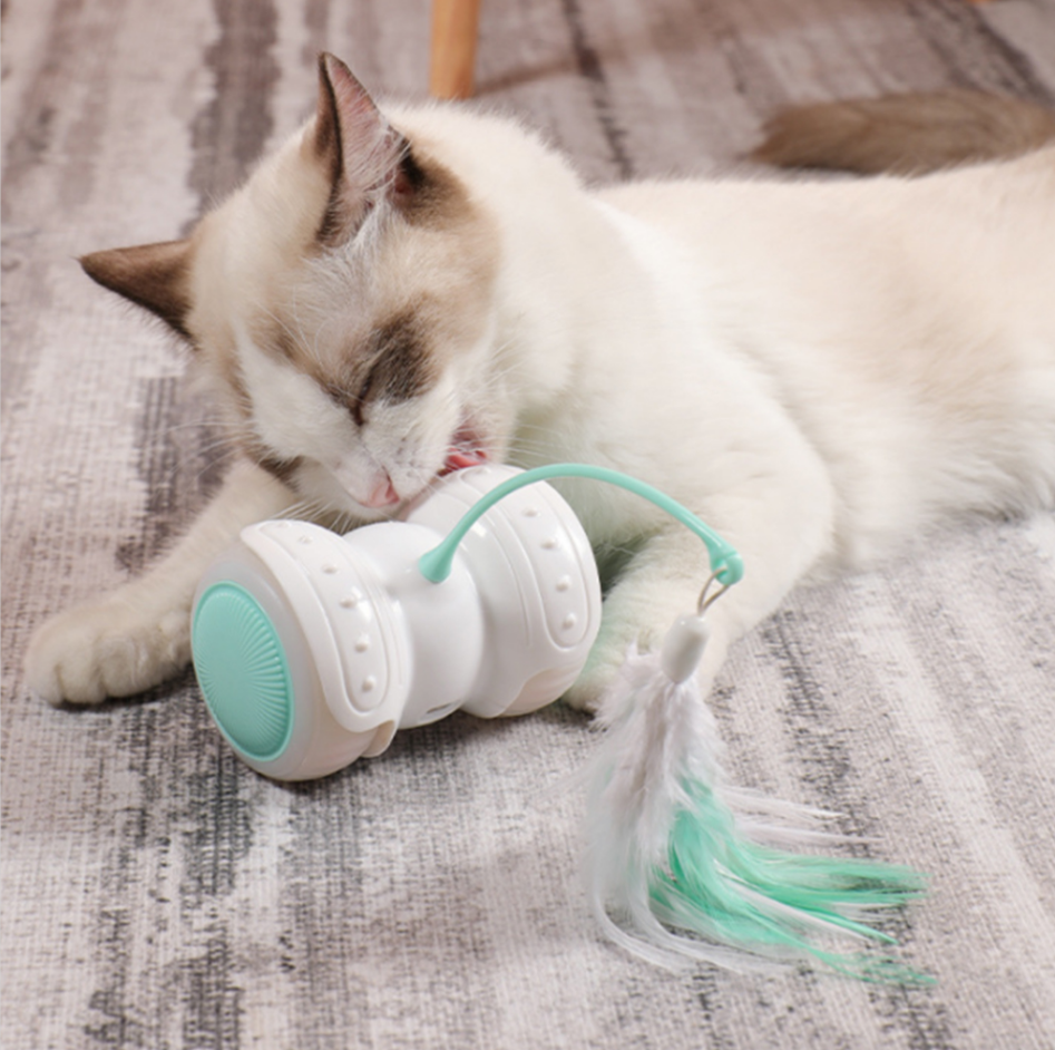 Interactive Robotic Cat Toys, Automatic Irregular USB Charging 360