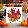 (US Only)6PCS DIY Diamond Art Greeting Cards Autumn Pattern Congratulations Cards & Gifts
