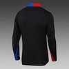 Joyfball 2024/2025 Kids Size Barcelona Half-Pull Training Suit Black Football Shirt 1:1 Thai Quality