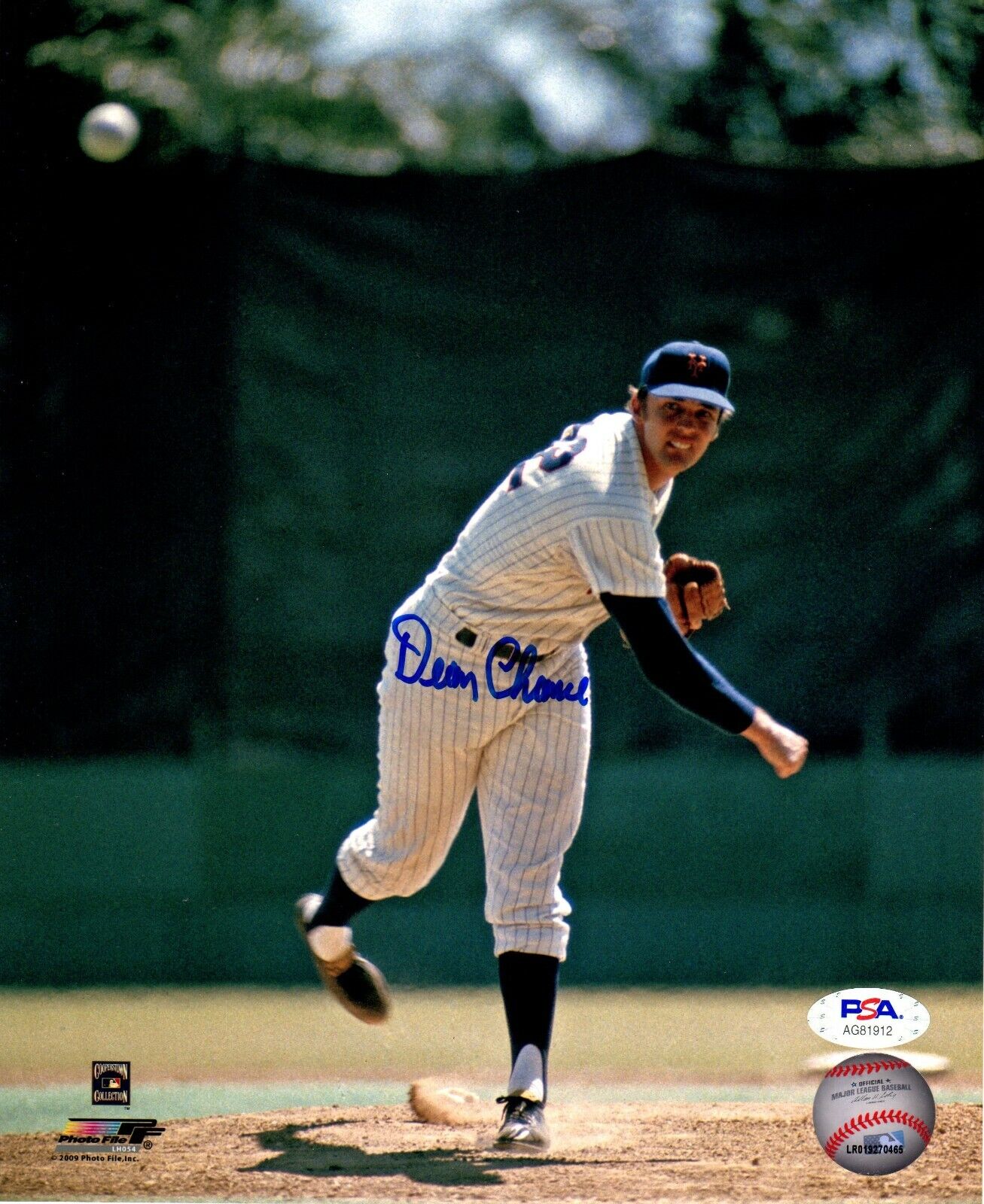 Dean Chance autographed signed 8x10 Photo Poster painting MLB New York Mets PSA COA