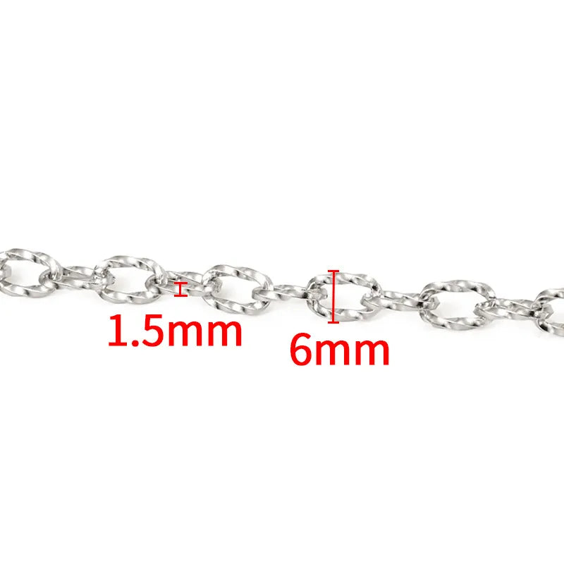 1 Piece 304 Stainless Steel 1m 5.5mm*1m Jewelry Accessories