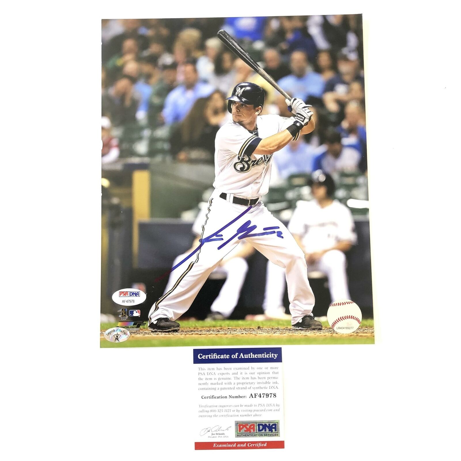 Scooter Gennett signed 8x10 Photo Poster painting PSA/DNA Milwaukee Brewers Autographed