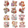 12PCS DIY Diamond Art Refrigerator Sticker Kits for Home Decor (Piglet)