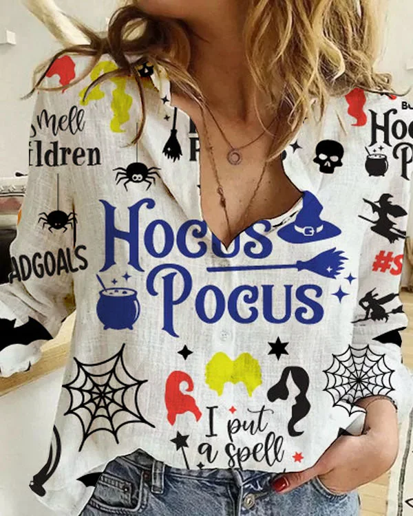 Women's Halloween Print Loose Shirt