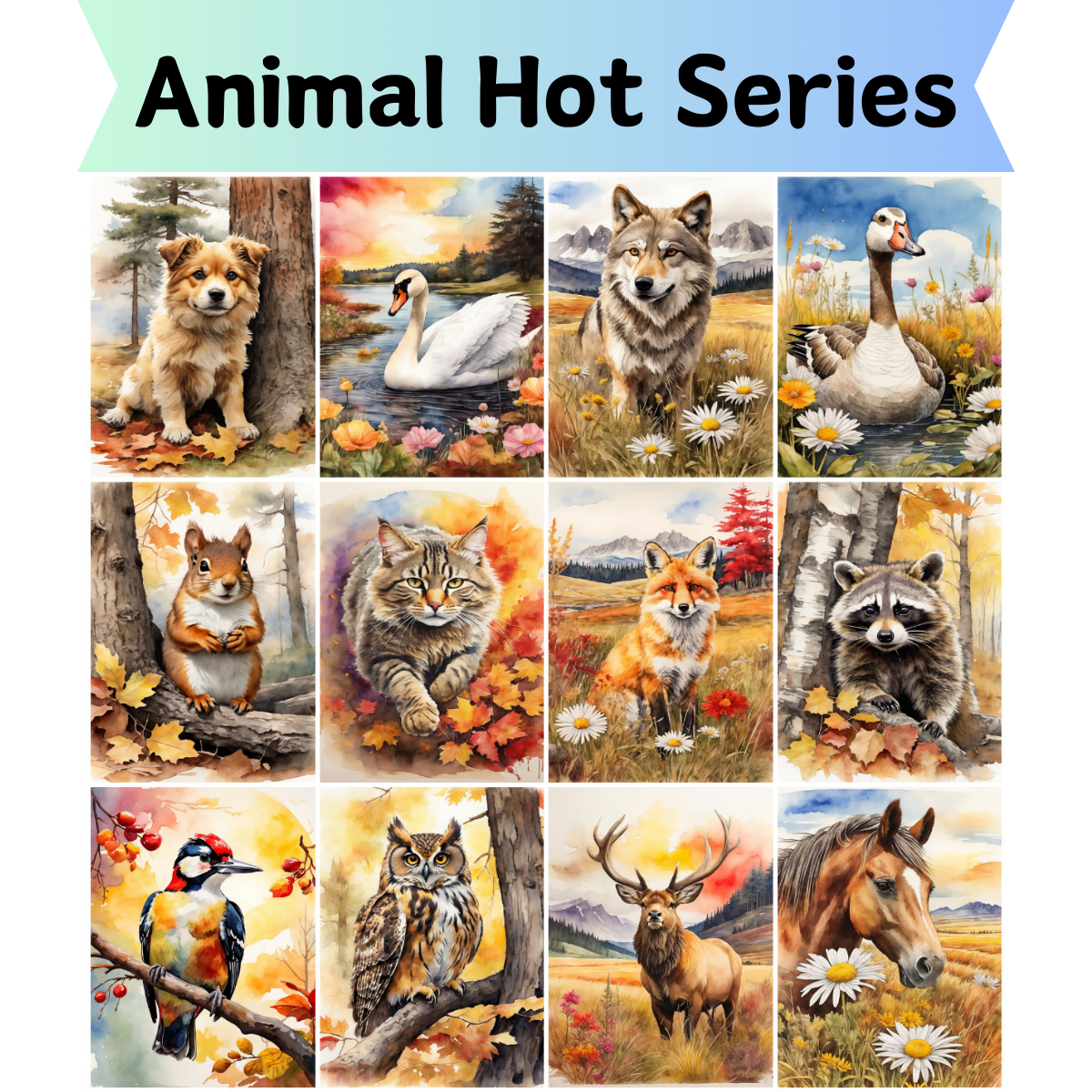 BT-204 Counted cross stitch kit Crystal Art Set of pictures World of  animals