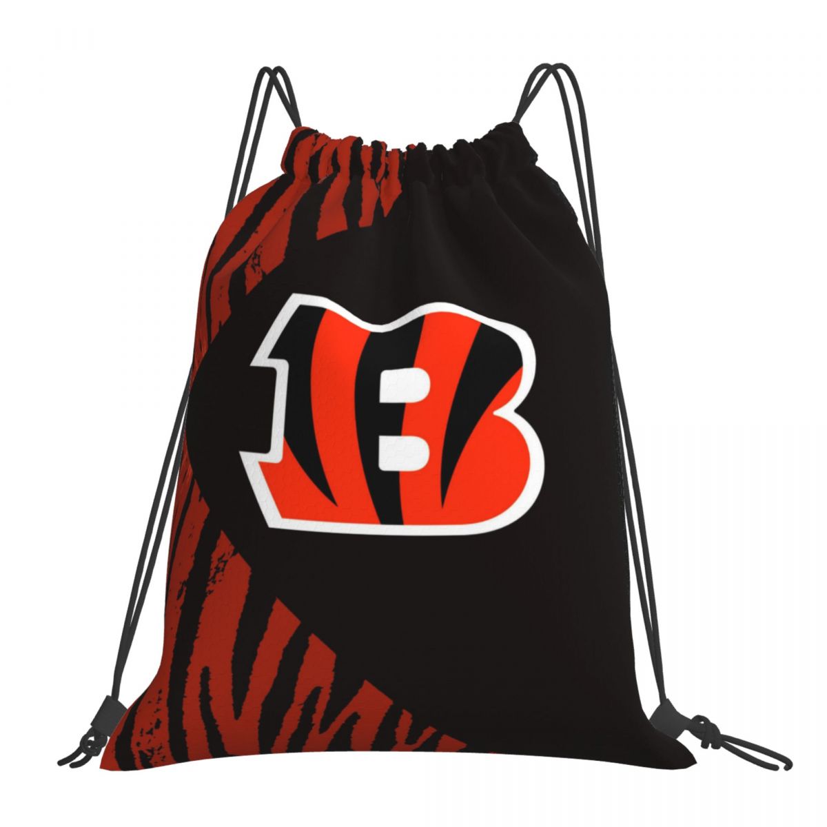 Cincinnati Bengals Tiger Skin Pattern Drawstring Bags for School Gym