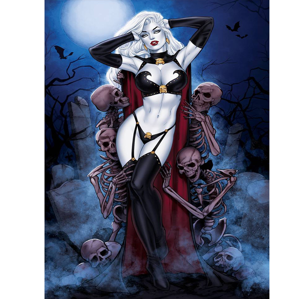 

(Multi-Size) Devil Skeleton - Round/Square Drill Diamond Painting 30*40CM/40*50CM, Square diamond 30*40cm, 501 Original
