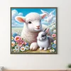 Diamond Painting-DIY Full Round Drill Easter Rabbit And Sheep