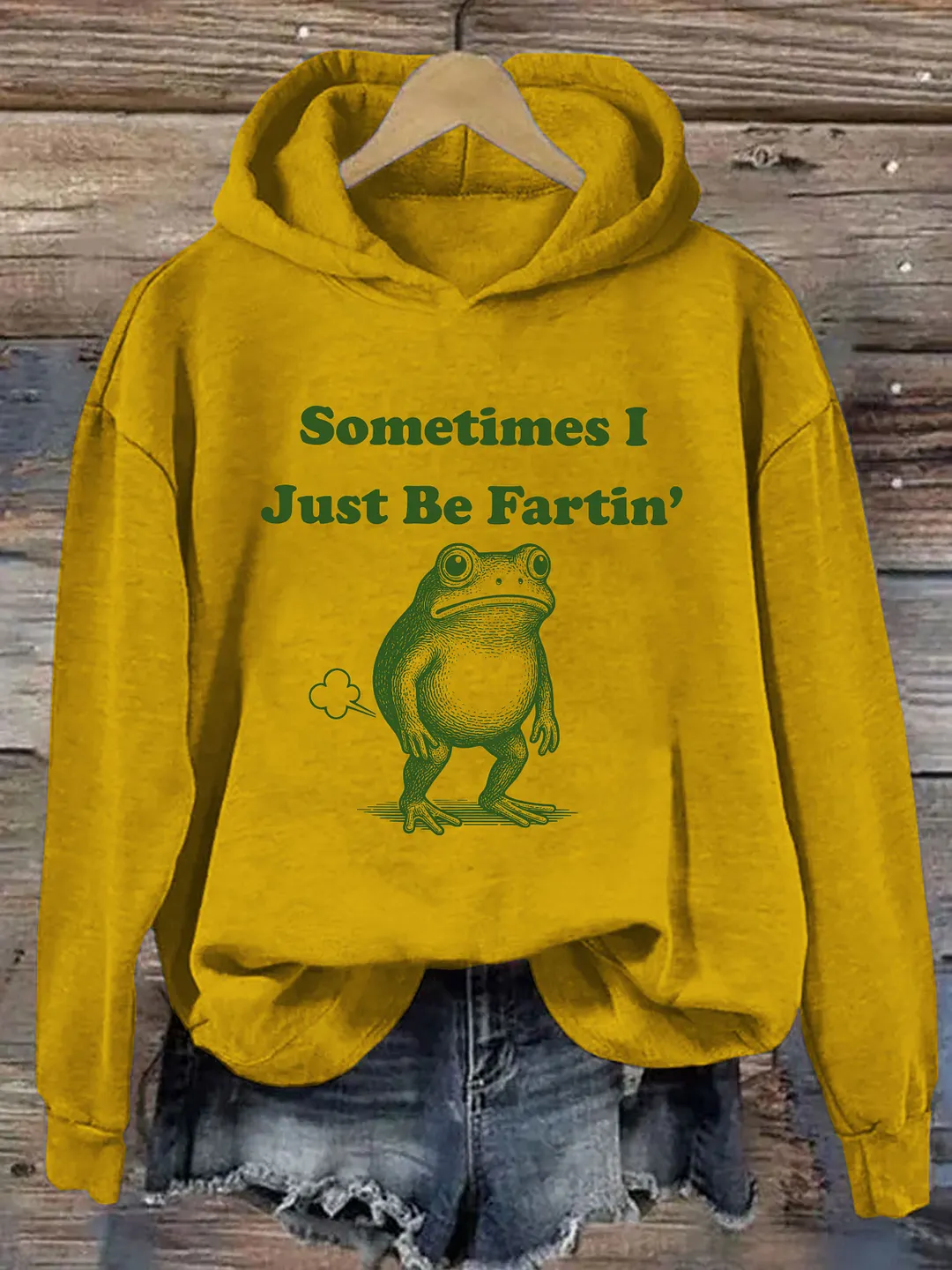 Sometimes I Just Be Fartin Funny Frog Hoodie
