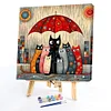 Framed Cat-Paint by Numbers Acrylic Painting 20*20cm(HOT)