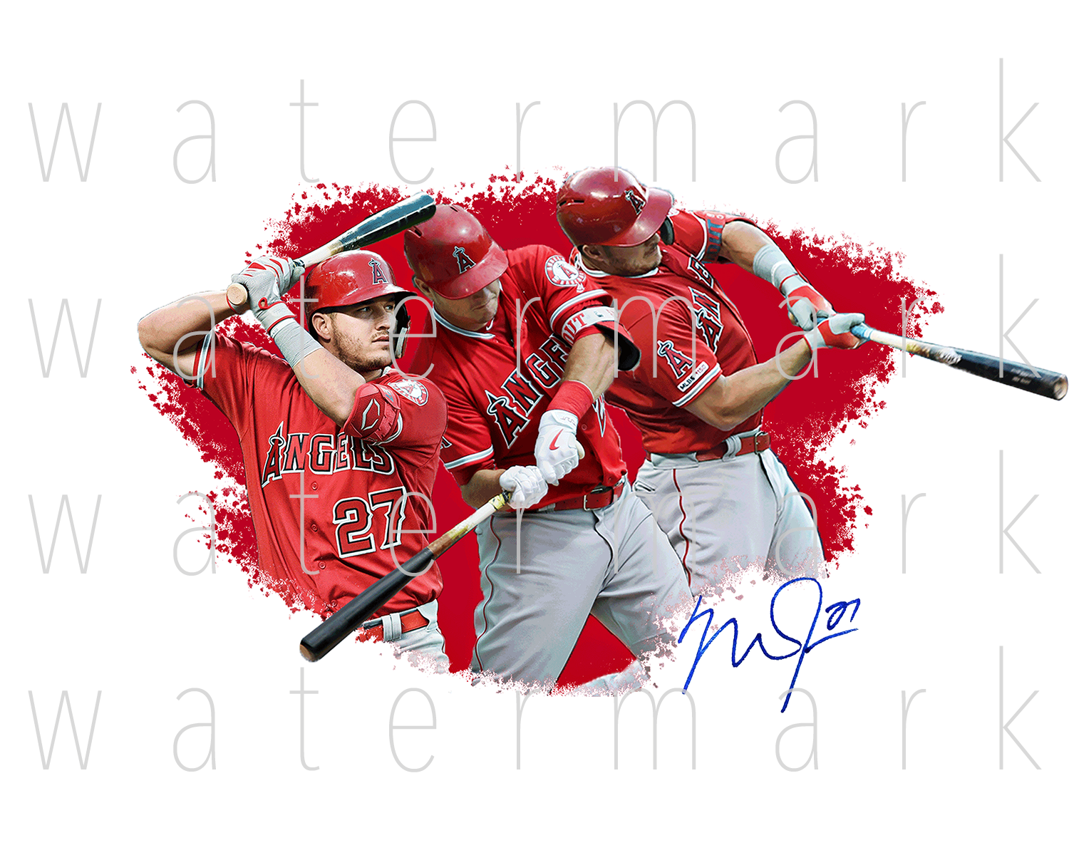 Mike Trout Los Angeles Angels signed 8X10 Photo Poster painting picture poster autograph RP