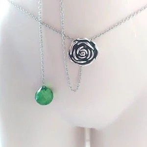 pornhint Pornhint Waist Chain with Insertable Emerald Green Crystal, Erotic lingerie, Sexy Chain Belt for Kegel exercise, Intimate Jewelry Mature BDSM sex toy