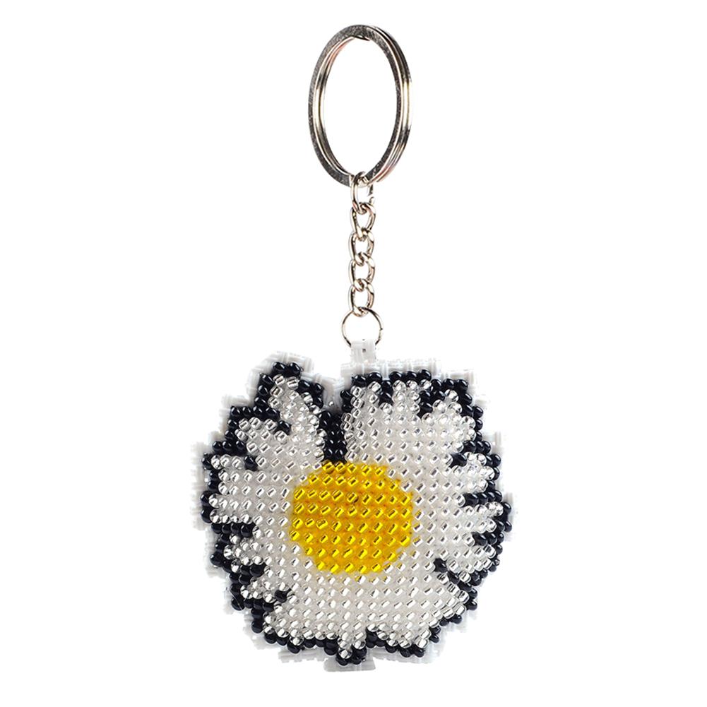 

Chrysanthemum - Bead Embroidery - Keychain, 501 Original