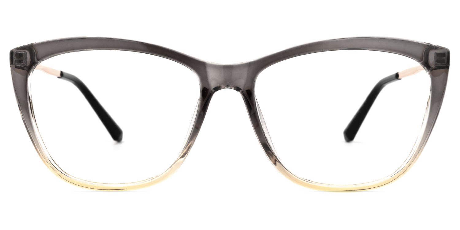 Vaile Grau-Gelb Cateye Brille Grau-Gelb