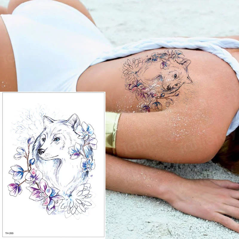 waterproof tattoo stickers bikini peony tattoo & body art flower rose tattoo fake water transfer tattoo temporary tatoo leg arm