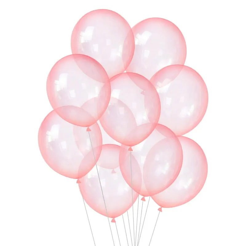 20Pcs/lot 12inch Crystal Bubble Balloons Colorful Transparent Latex Balloons Birthday Party Decor Wedding Summer Helium Globals
