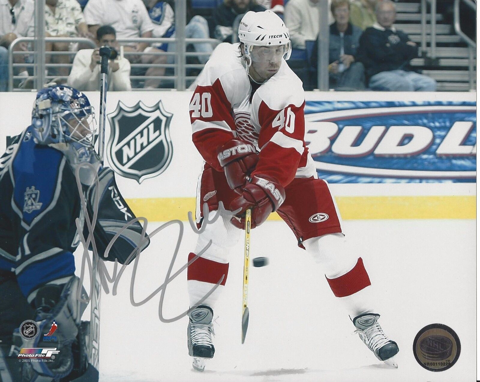 DETROIT RED WINGS HENRIK ZETTERBERG SIGNED AUTHENTIC 8X10 Photo Poster painting W/COA 2008