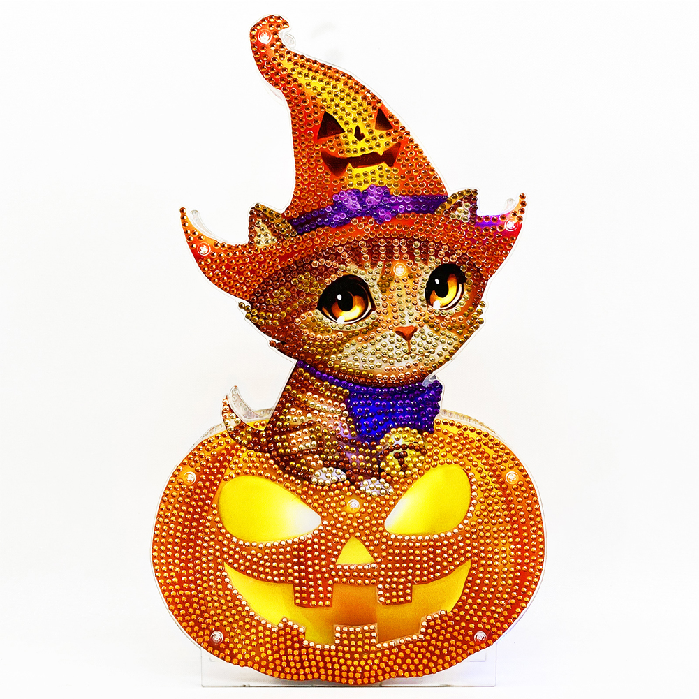 

Halloween Cat Double Sided Diamond - 5D DIY Craft Lamp, 501 Original