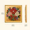 DIY Christmas Pearl Painting Lighted Wall Art ,Diamond Painting LED Picture with Inner Frame, Handmade Beaded Christmas Decor with Warm Glow Lights, Holiday Home Decoration Gift for Living Room Bedroom