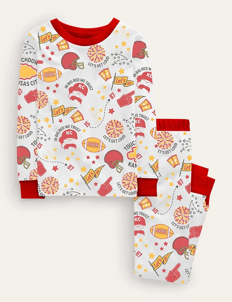 Kid's Kansas City Chiefs Football Pajama Set