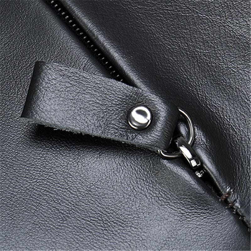 Irregular Shape Leather Zipper Daily Chest Bag Crossbody Packs