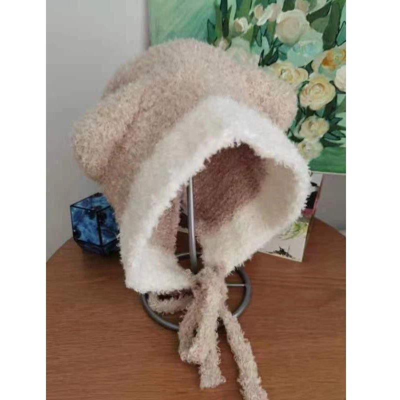 Women’s Vacation Solid Color Eaveless Wool Cap