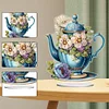 >SALE<Acrylic Special Shaped Flower Cup Table Top Diamond Painting Ornament Kits Decor