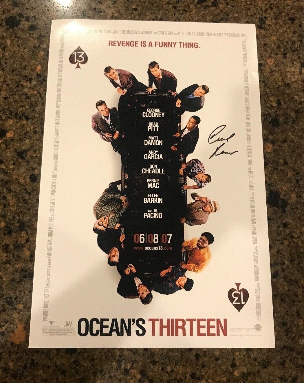 * CARL REINER * signed autographed 12x18 poster * OCEANS THIRTEEN * COA