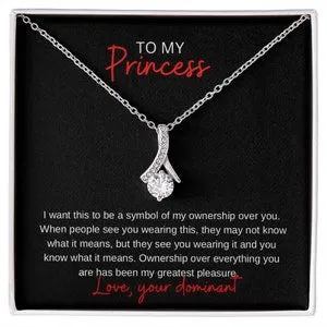 pornhint Pornhint To My Princess Kink Necklace Gift, Day Collar Choker Discreet Kink Jewelry, DDLG BDSM Gift, Dominant Submissive Meaningful Punishment Gift