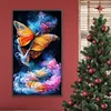 >SALE<5D DIY Full Round Drill Partial AB Diamond Painting Misty Butterfly Decor45x75cm