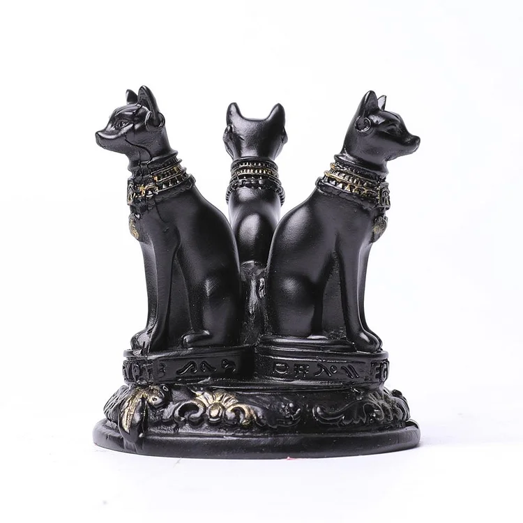 Resin Lucky Cat Statue Base Stand S