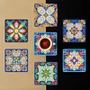 6pcs/set Diamond Painting Mandala Square Acrylic Coaster