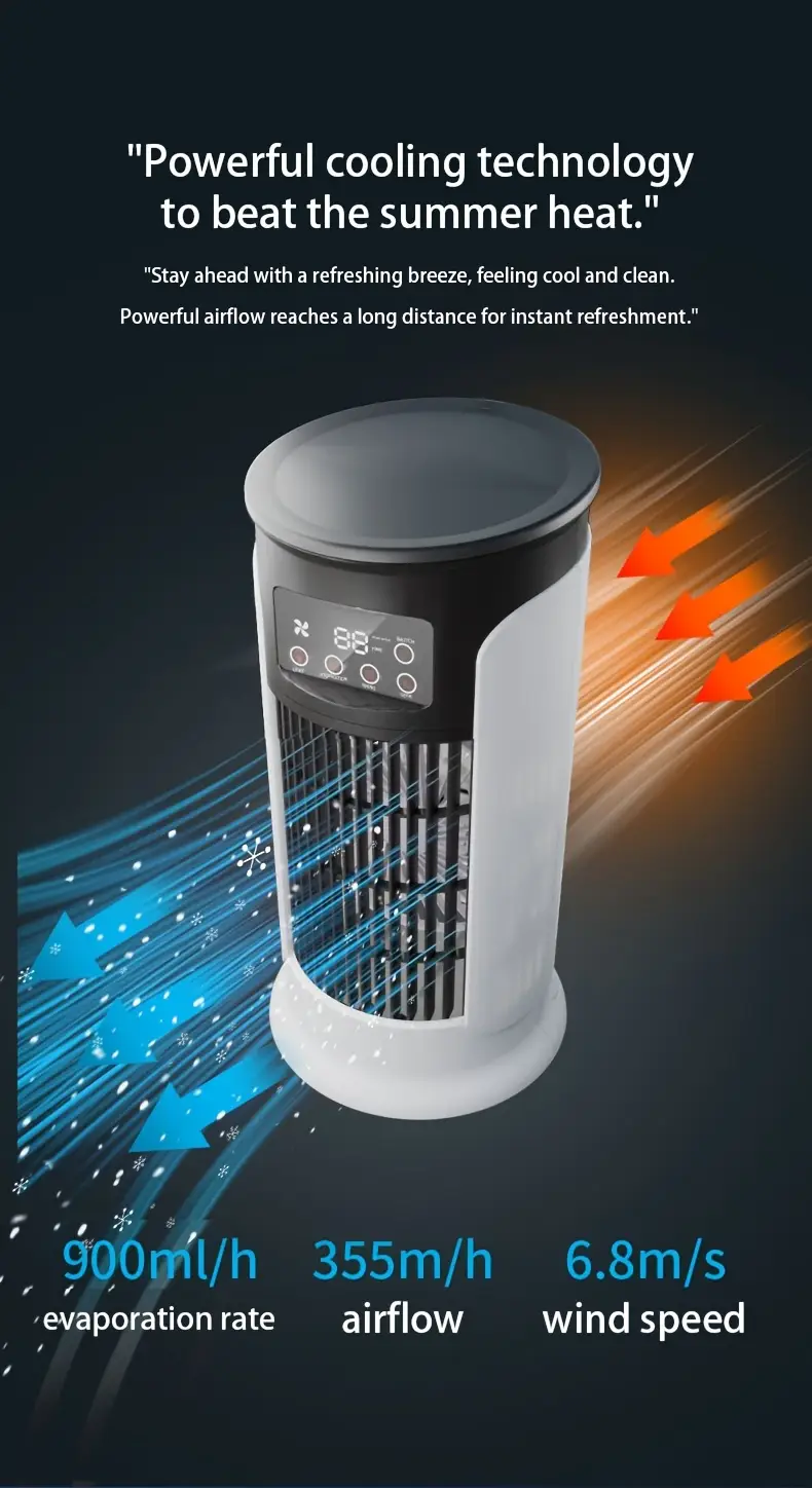 portable air conditioner humidifier fan 3 in 1 mini cooling fan for home and office bedroom fan with usb powered powerful cooling air conditioner for household use Product details 2