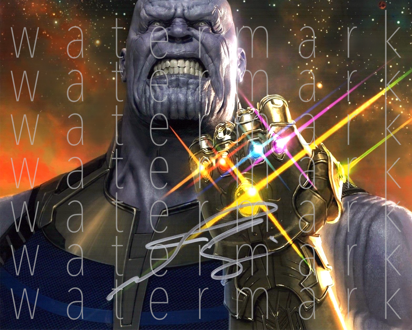 Josh Brolin Thanos Avengers signed 8X10 print poster Photo Poster painting autograph RP