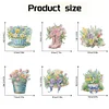 6Pcs Diamond Painting Flower Fridge Magnets Kit for Art Crafts Gift