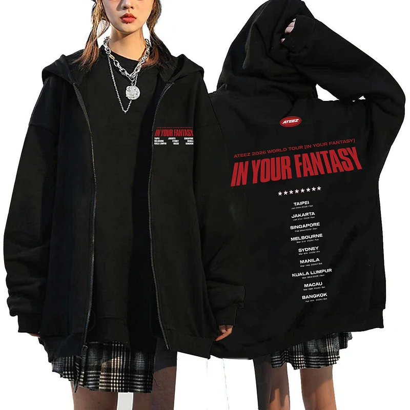 ATEEZ In Your Fantasy World Tour Zip Up Hoodie