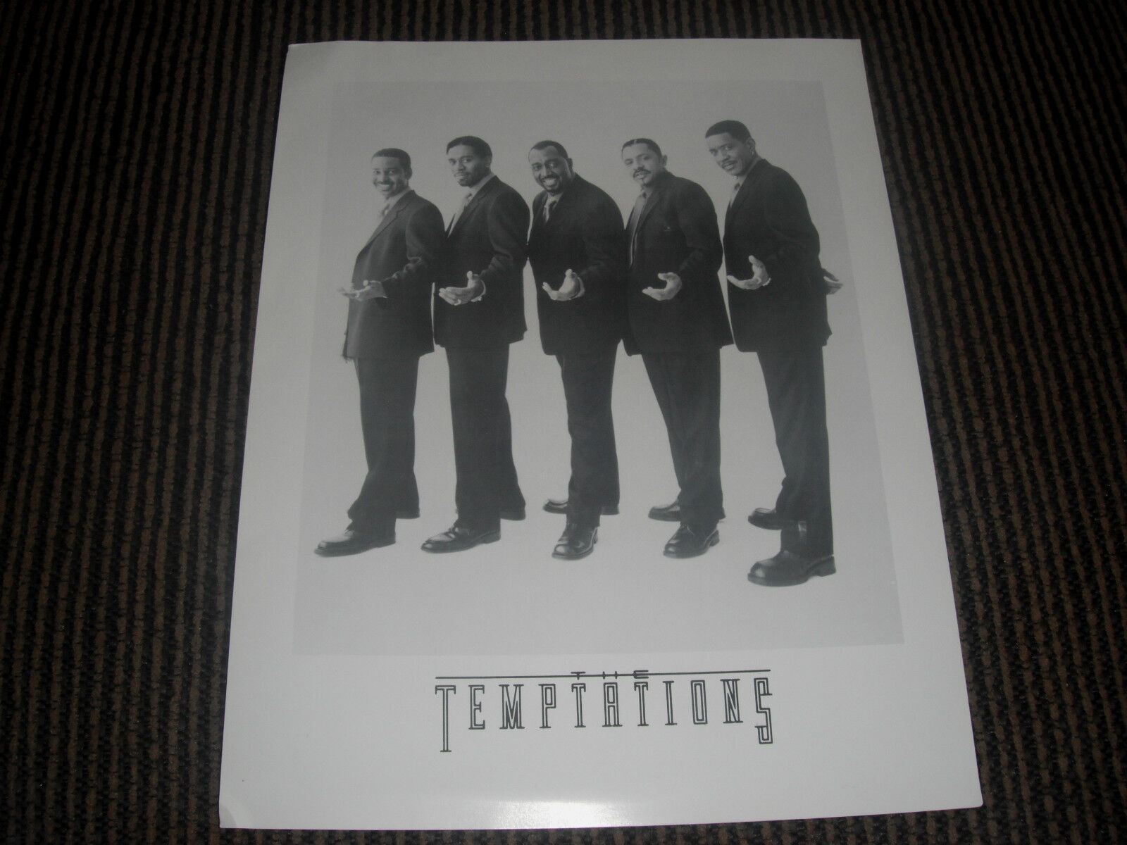 The Temptations Group Headshot 8.5x11 B&W Publicity Photo Poster painting