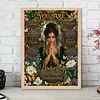 Forest Prayer Lady Special Shaped 5D DIY Partial Drill Diamond Painting Kits for Adults Beginners Home Decor Diamond Dots Paintings Diamond Art Kit 11.81x15.75inch