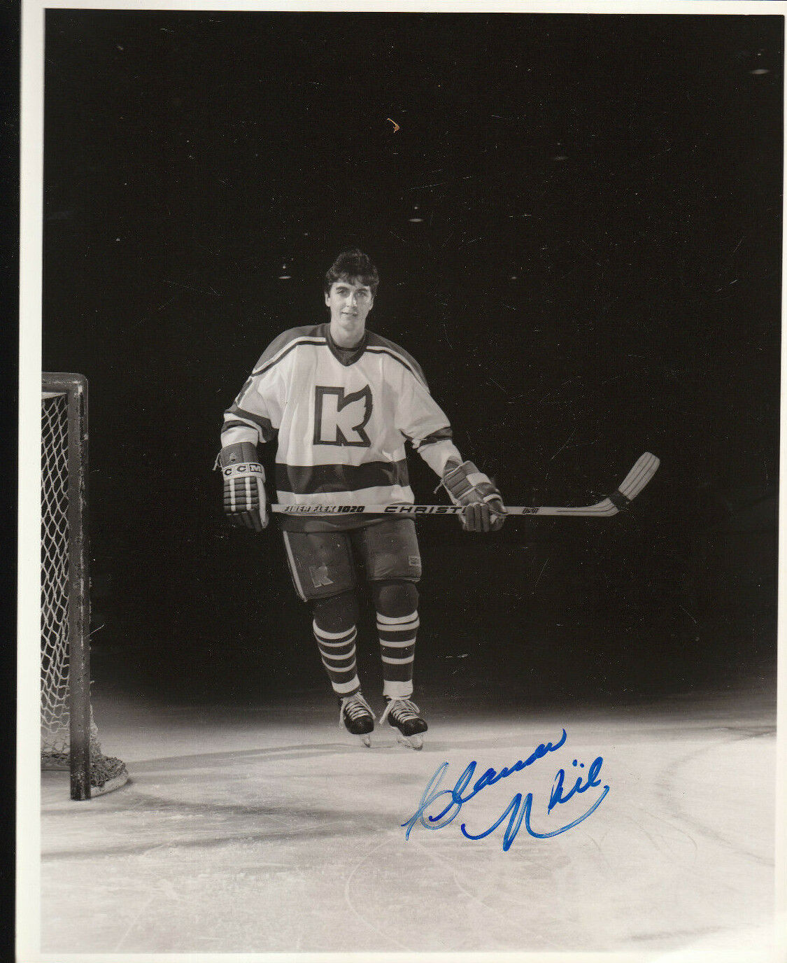 CLAUDE NOEL AUTOGRAPH SIGNED 8X10 MINOR LEAGUE HOCKEY COA Kalamazoo Wings